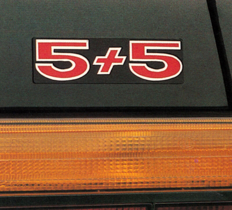 Audi 4000 5+5 Emblem am Heck