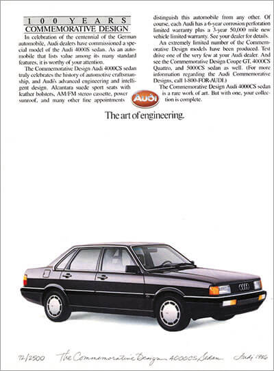 Audi 4000 Limited Edition Heckansicht