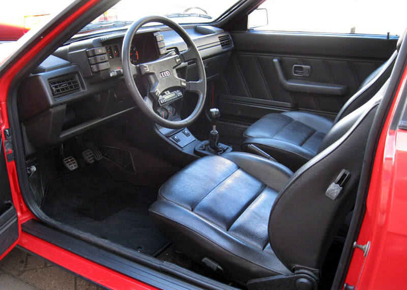 Amerikanisches Audi Coupe von 1983 mit Kunstleder-Innenausstattung