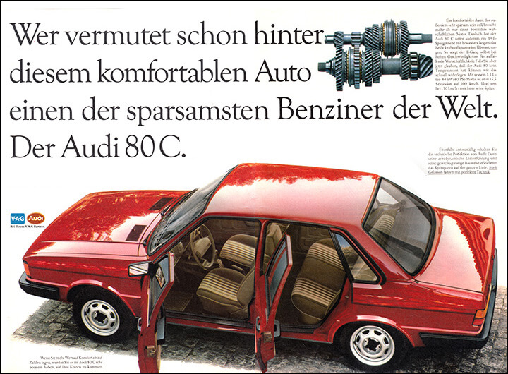 Audi 80 C Werbeanzeige 1981