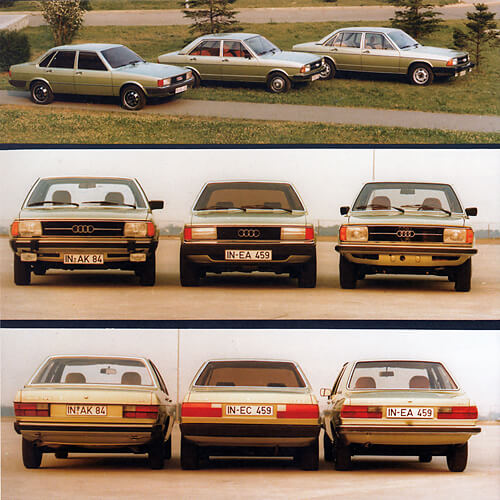 1981-1986 Passgenaue HELL GRAU Velours Autoteppiche Audi 80 B2 Bj