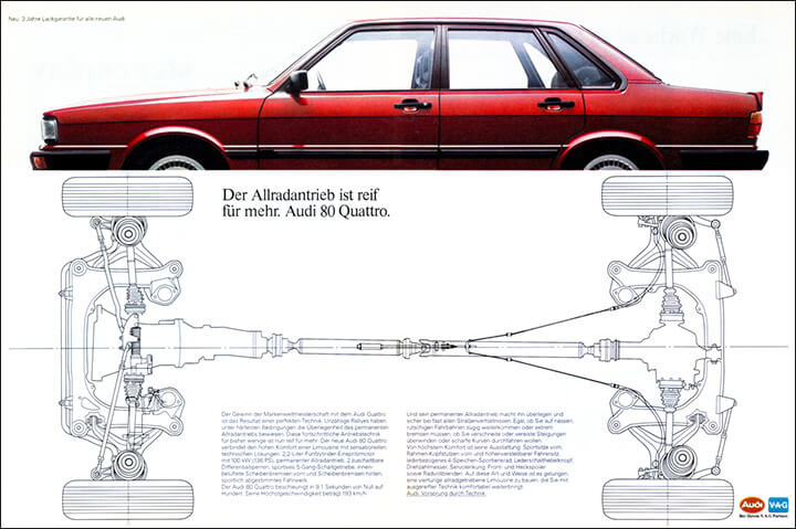Audi 80 Quattro Werbeanzeige 1983