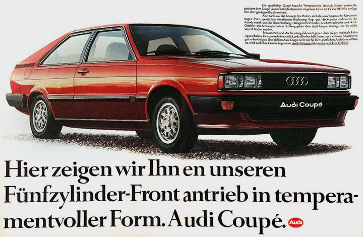 Audi Coupé GT5S Werbung 1980