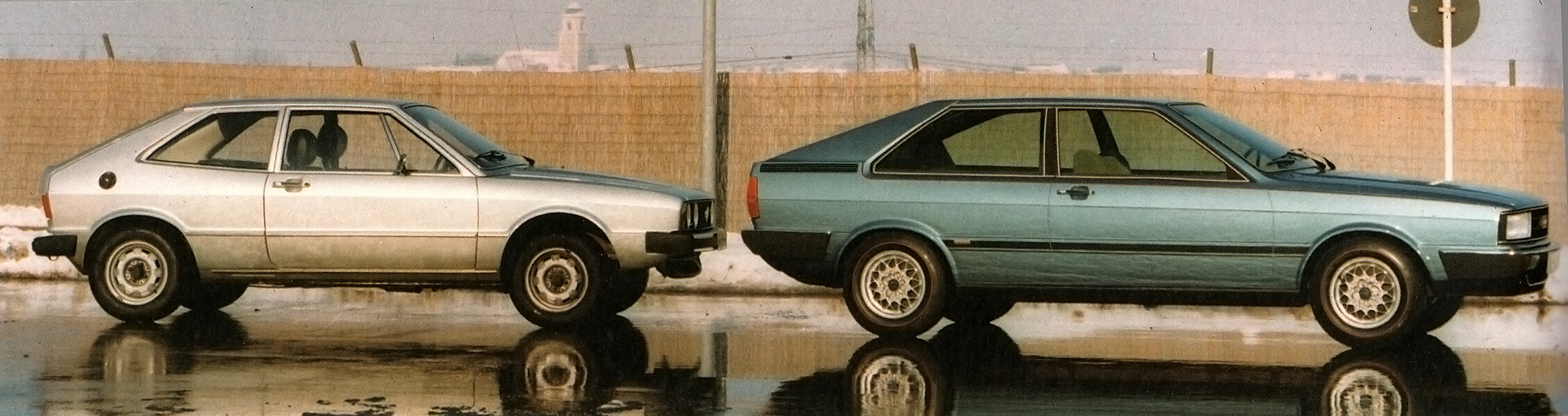 Audi Coupé Designstudie vs. VW Scirocco 1 Typ 53