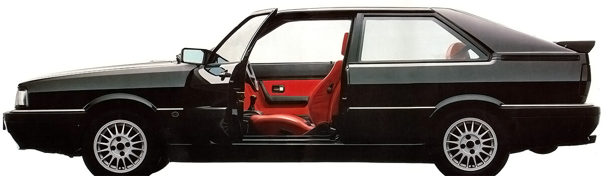 Audi Coupé Typ 85 Sondermodell Schwarz-rot 1985