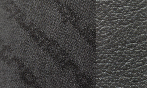 Jacquard-Satin/Leder Granit