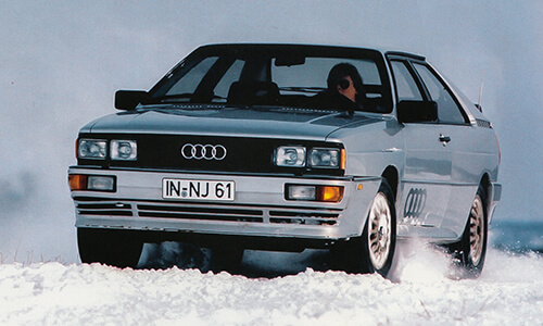 Audi quattro Modelljahr 1982 mit Fuchs-Felgen