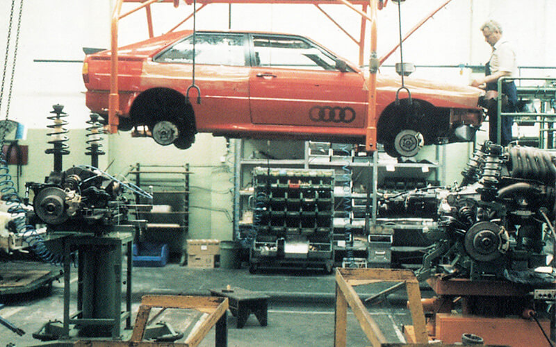 Audi quattro Produktion in Ingolstadt 1983