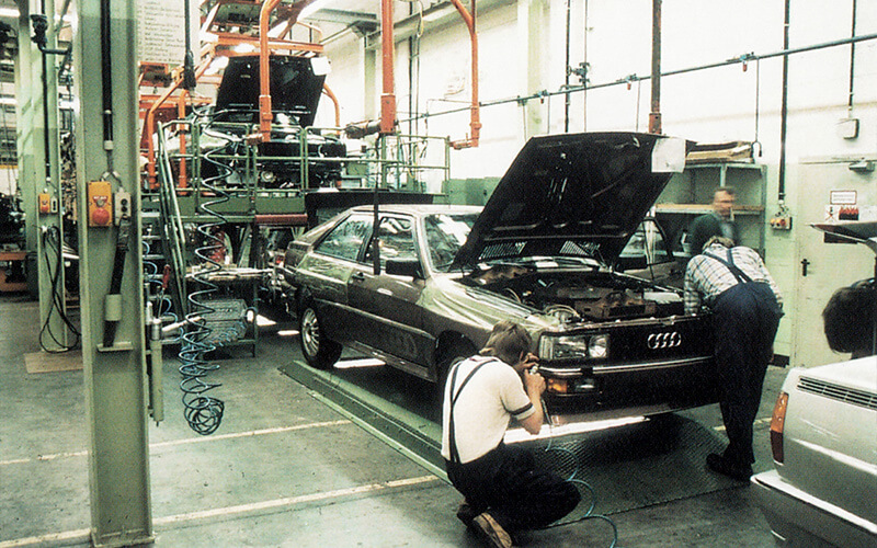 Bau eines Audi quattro